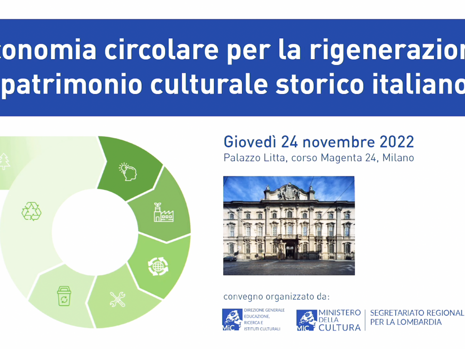 Convegno L'economia circolare, 24 novembre, Palazzo Litta a Milano. Comunicato e video.